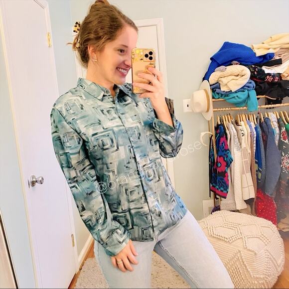 Vintage Blue Blouse - Picture 1 of 9